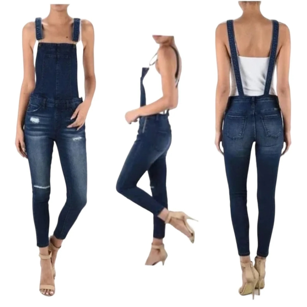 KanCan Jean Overalls Large Style #kc5144 Dark Wash